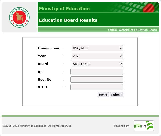 HSC Result 2025 - Education Board Results 2